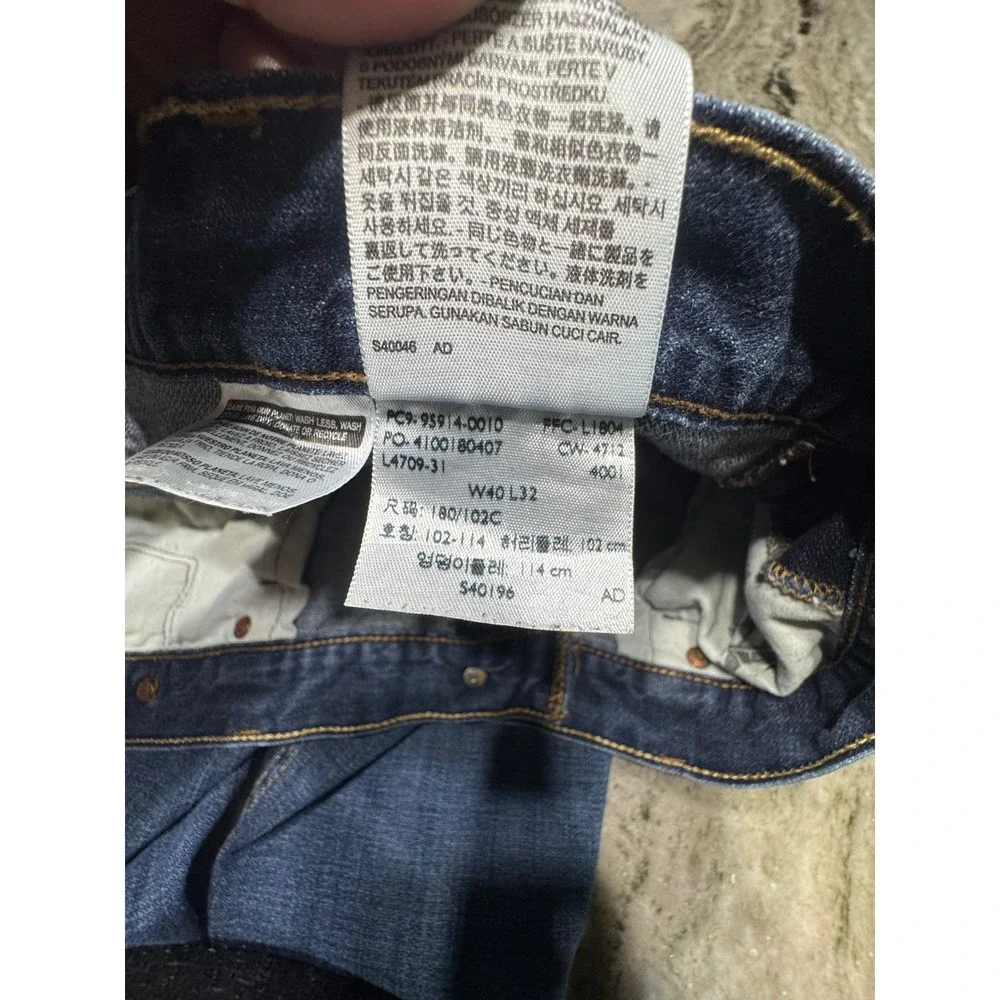 Levi's 514 Straight Fit Jeans Mens 40x31 Stretch Denim Blue Medium Wash